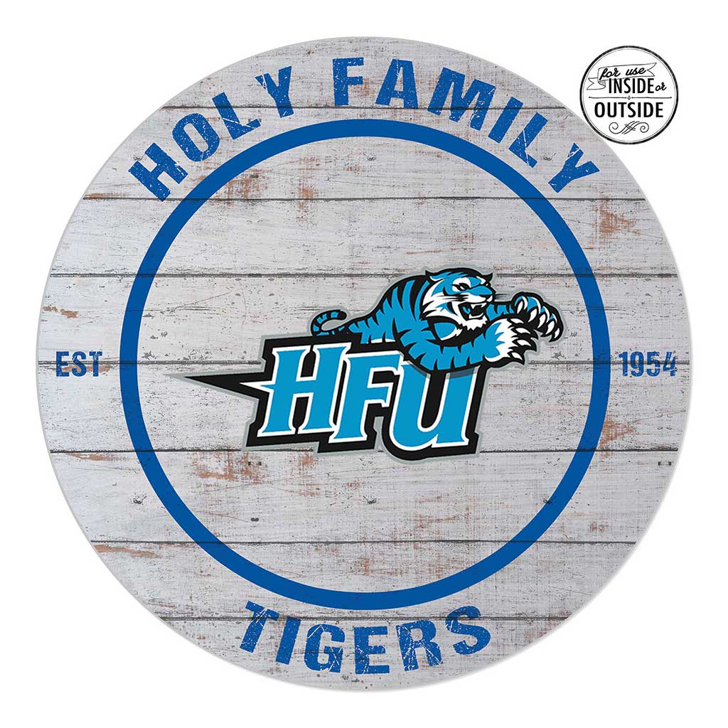 20x20 Indoor Outdoor Weathered Circle Holy Family Universty Tigers