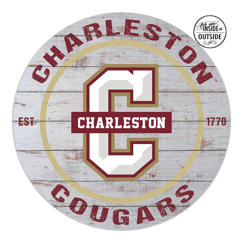 20x20 Indoor Outdoor Weathered Circle Charleston College Cougars