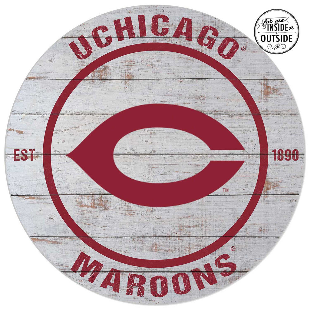 20x20 Indoor Outdoor Weathered Circle University of Chicago Maroons