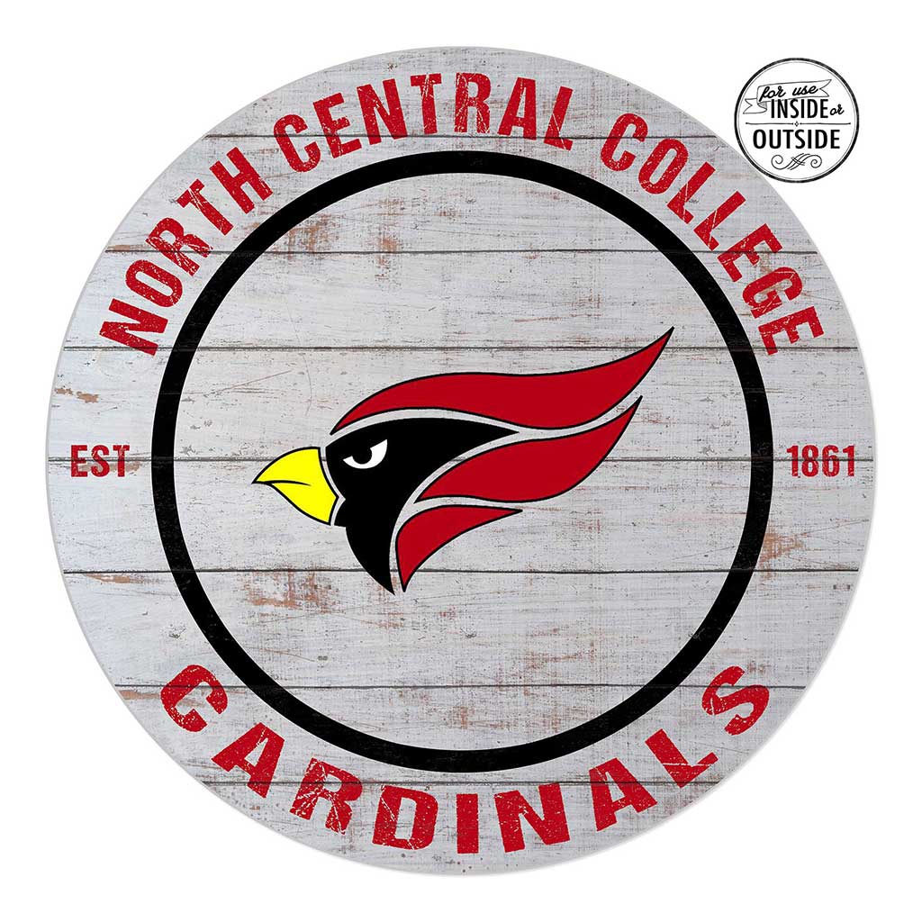 20x20 Indoor Outdoor Weathered Circle North Central College Cardinals