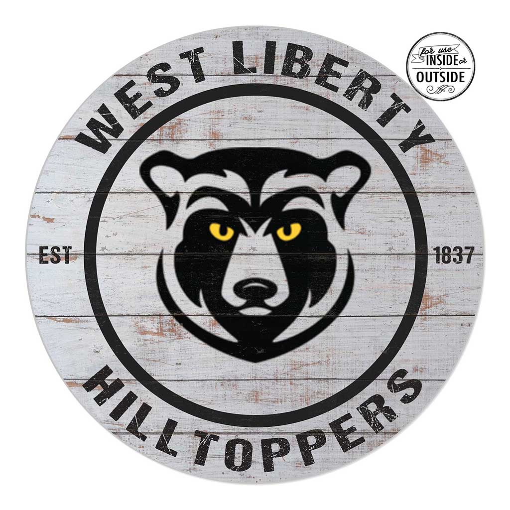 20x20 Indoor Outdoor Weathered Circle West Liberty University Hilltoppers