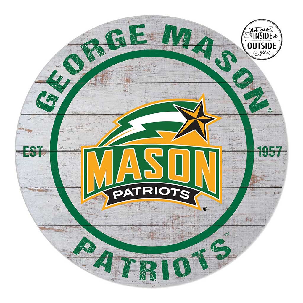 20x20 Indoor Outdoor Weathered Circle George Mason Patriots