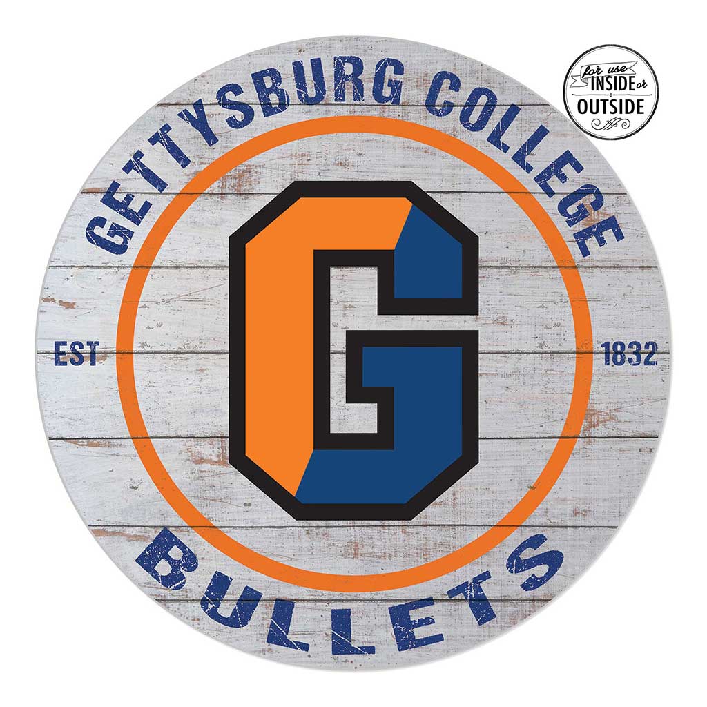 20x20 Indoor Outdoor Weathered Circle Gettysburg College Bullets