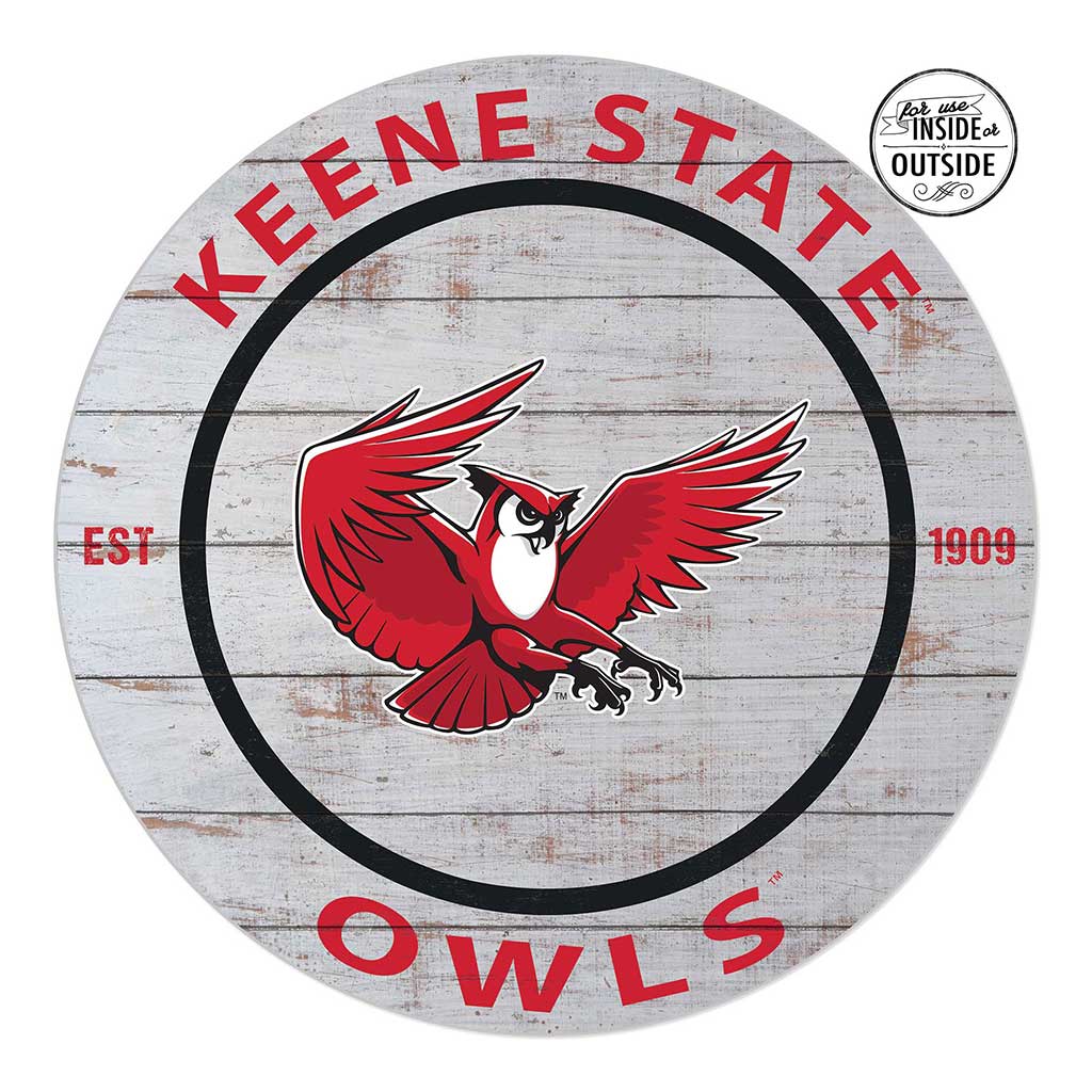 20x20 Indoor Outdoor Weathered Circle Keene State College Owls