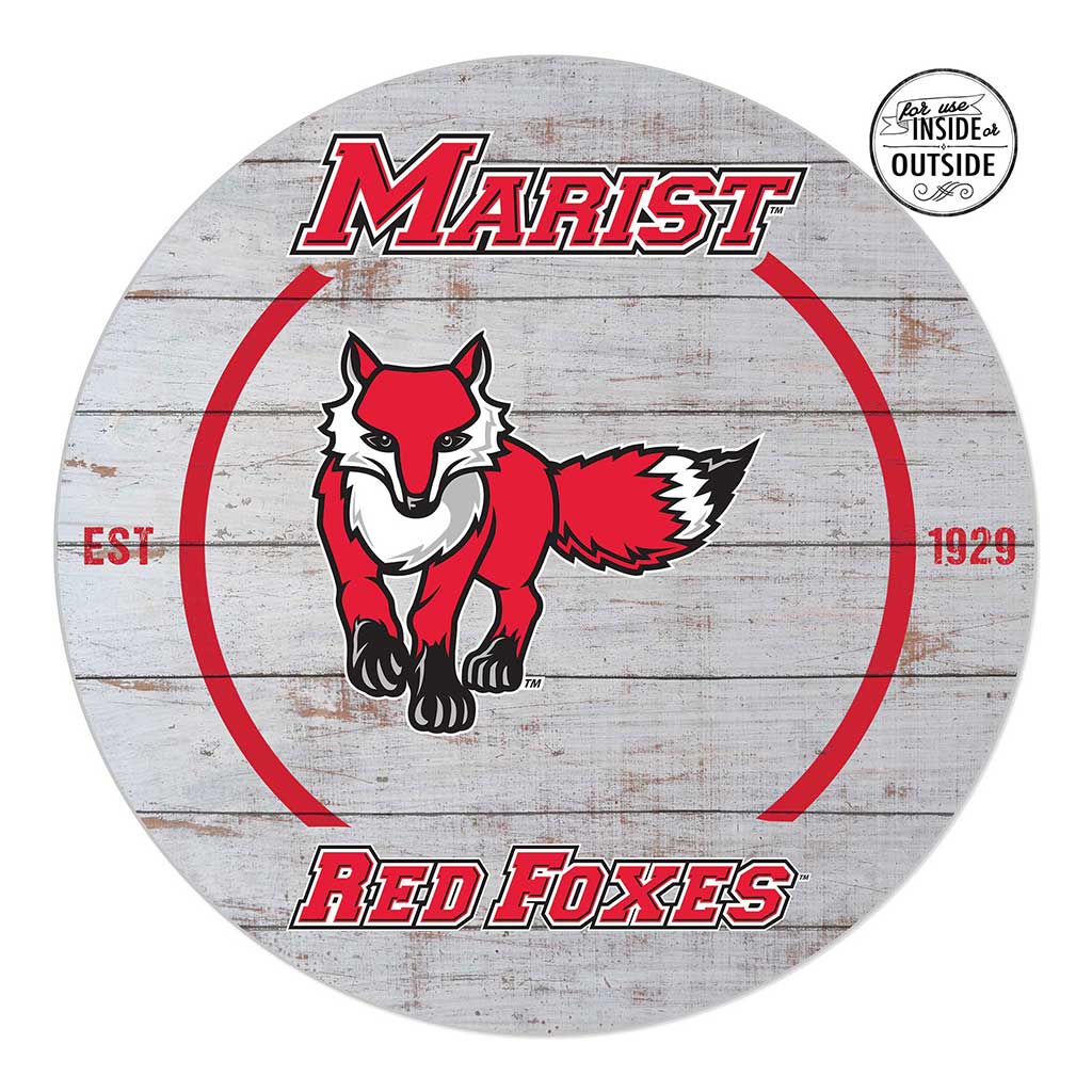 20x20 Indoor Outdoor Weathered Circle Marist College Red Foxes