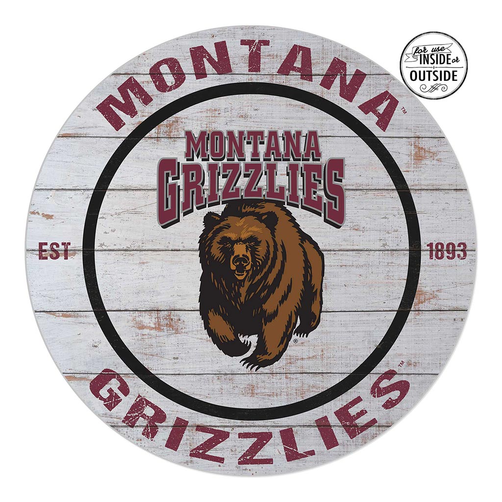 20x20 Indoor Outdoor Weathered Circle Montana Grizzlies