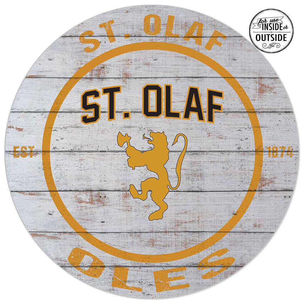 20x20 Indoor Outdoor Weathered Circle Saint Olaf College Oles