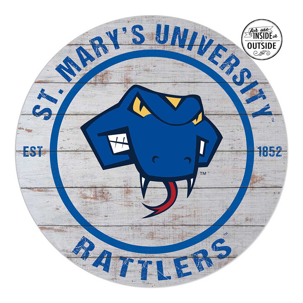 20x20 Indoor Outdoor Weathered Circle St Mary's (San Antonio) Rattlers