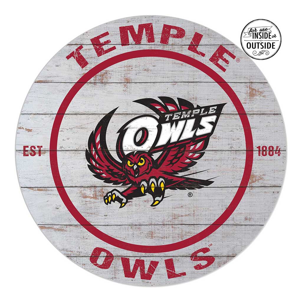 20x20 Indoor Outdoor Weathered Circle Temple Owls