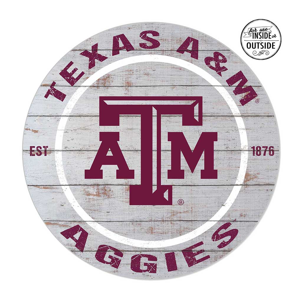 20x20 Indoor Outdoor Weathered Circle Texas A&M Aggies