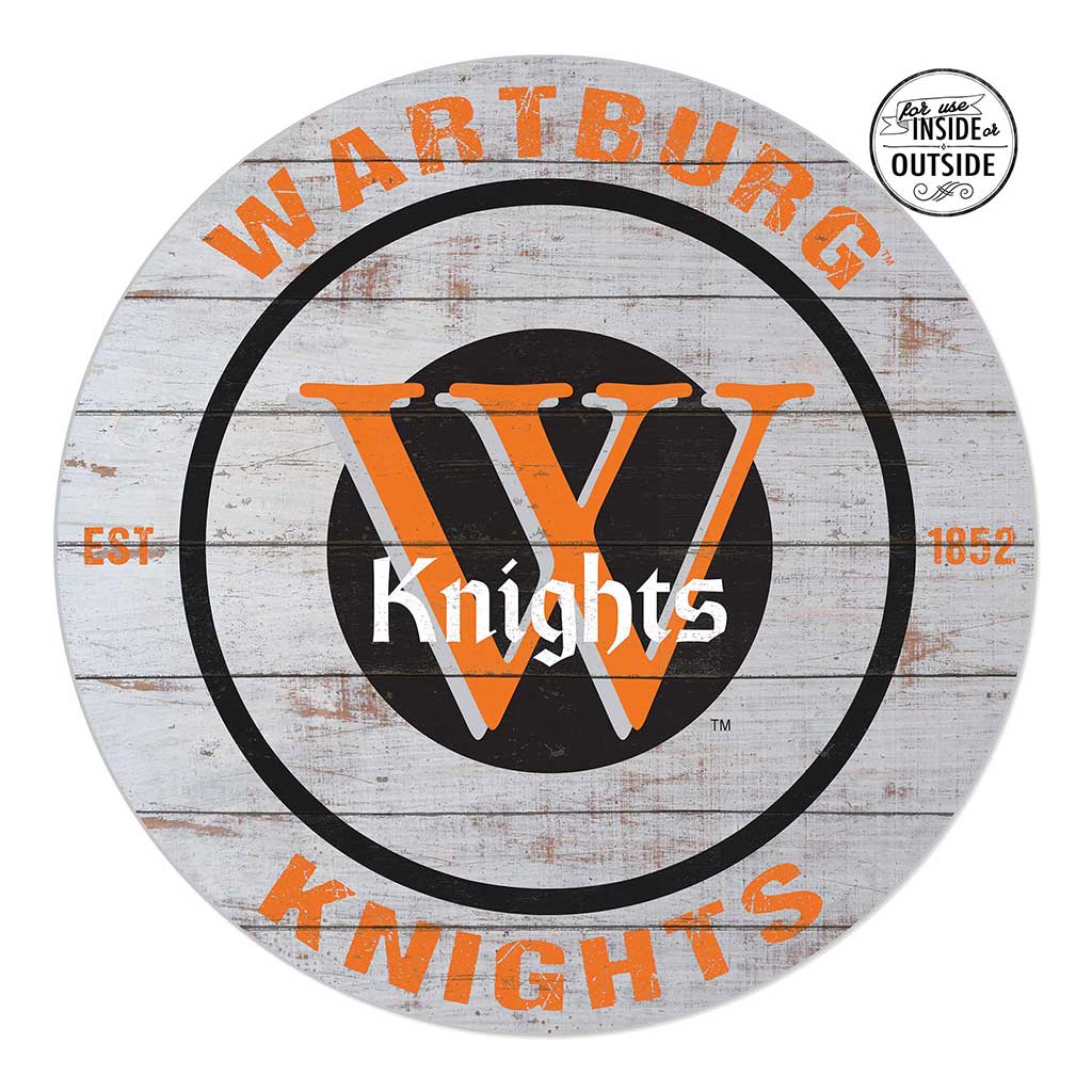 20x20 Indoor Outdoor Weathered Circle Wartburg College Knights