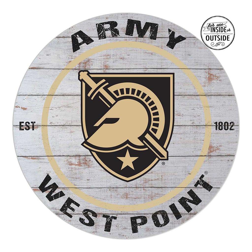 20x20 Indoor Outdoor Weathered Circle West Point Black Knights