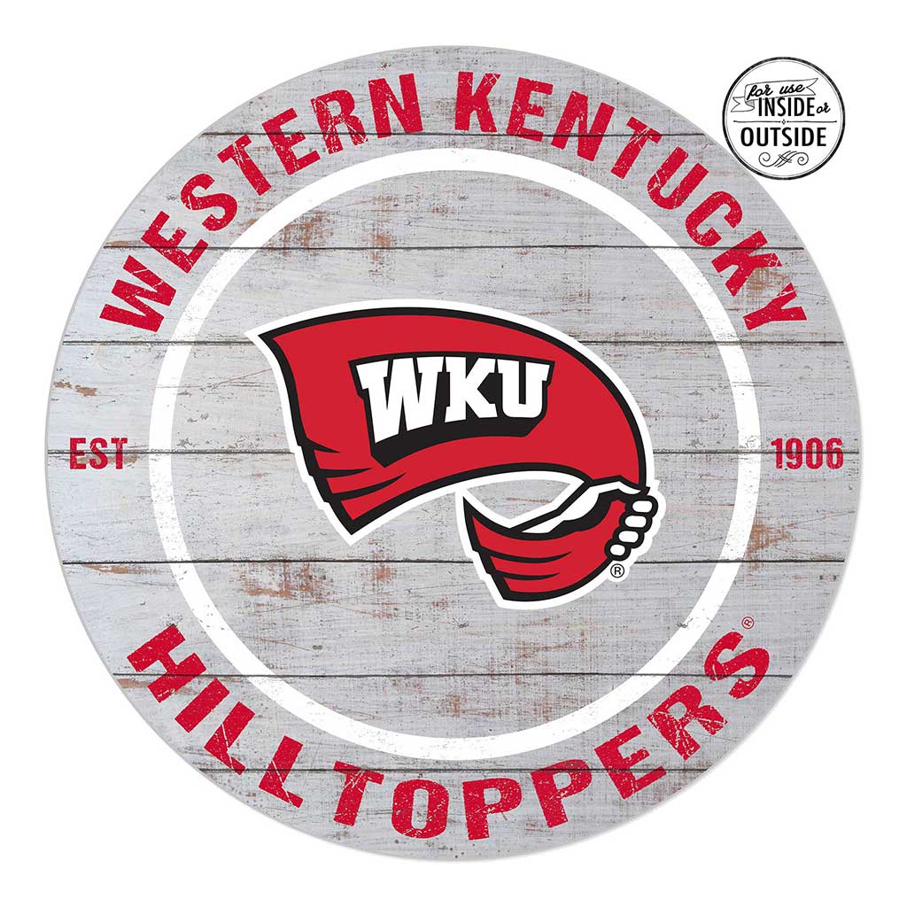 20x20 Indoor Outdoor Weathered Circle Western Kentucky Hilltoppers