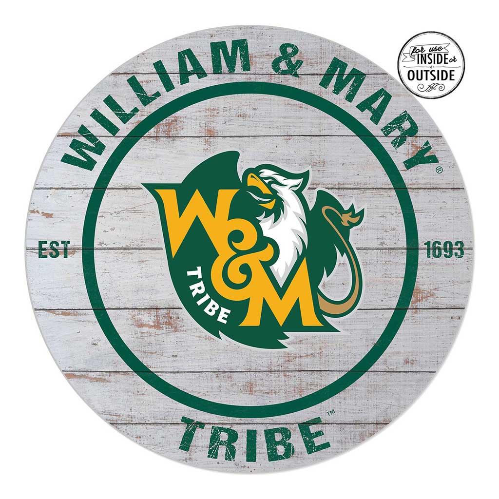 20x20 Indoor Outdoor Weathered Circle William and Mary Tribe
