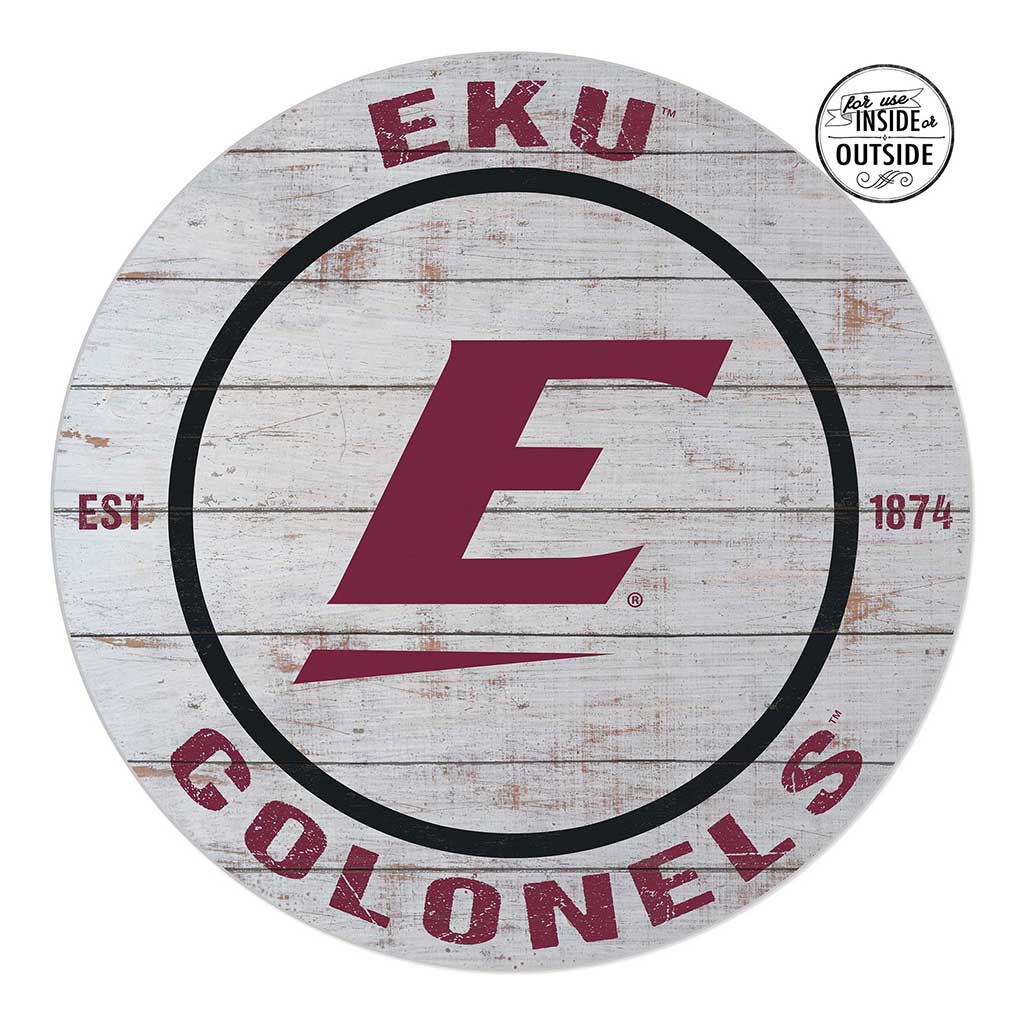 20x20 Indoor Outdoor Weathered Circle Eastern Kentucky University Colonels