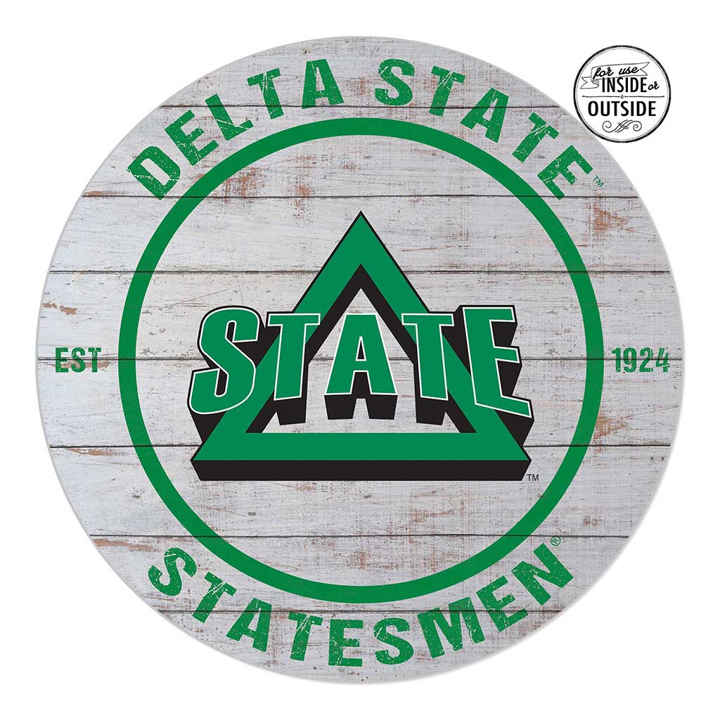 20x20 Indoor Outdoor Weathered Circle Delta State Statesman