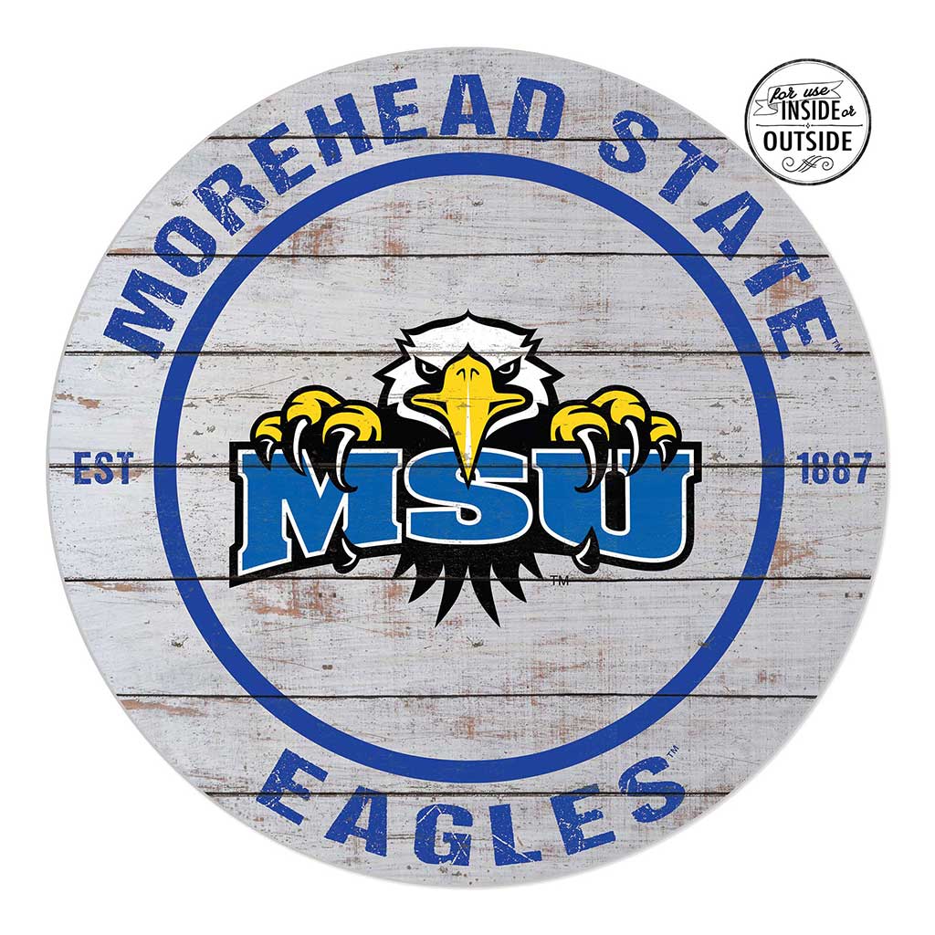 20x20 Indoor Outdoor Weathered Circle Morehead State Eagles