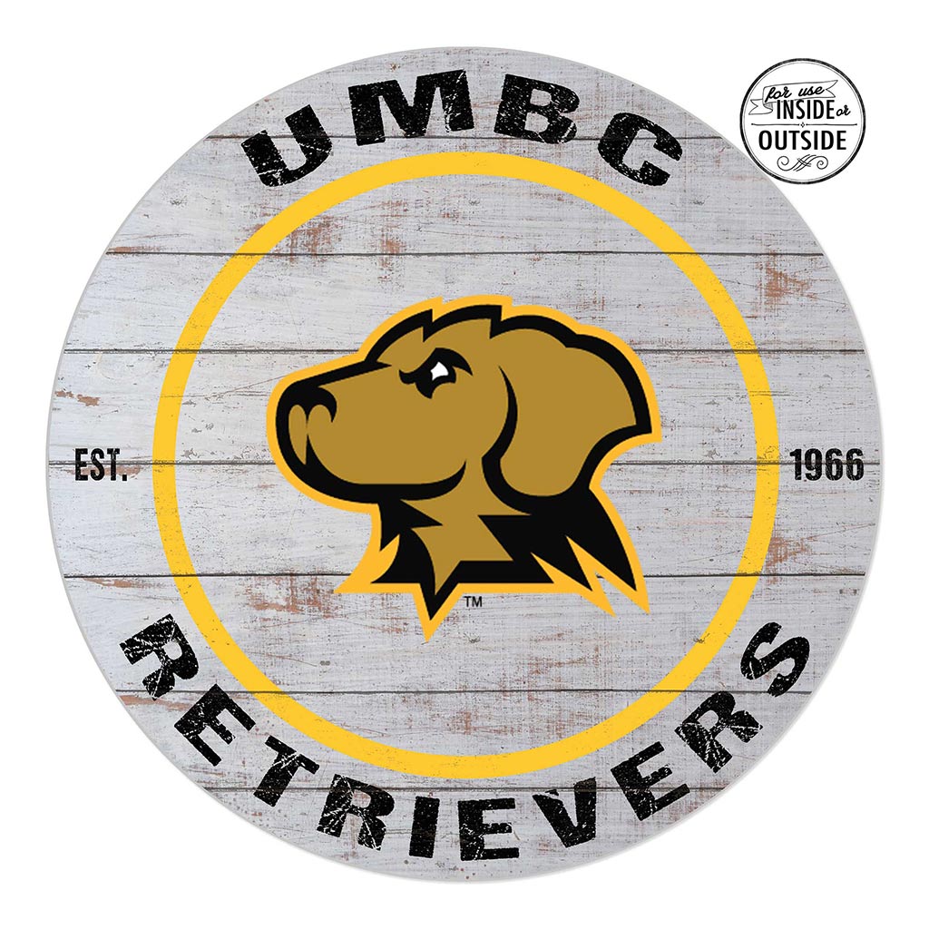 20x20 Indoor Outdoor Weathered Circle University of Maryland- Baltimore County Retrievers