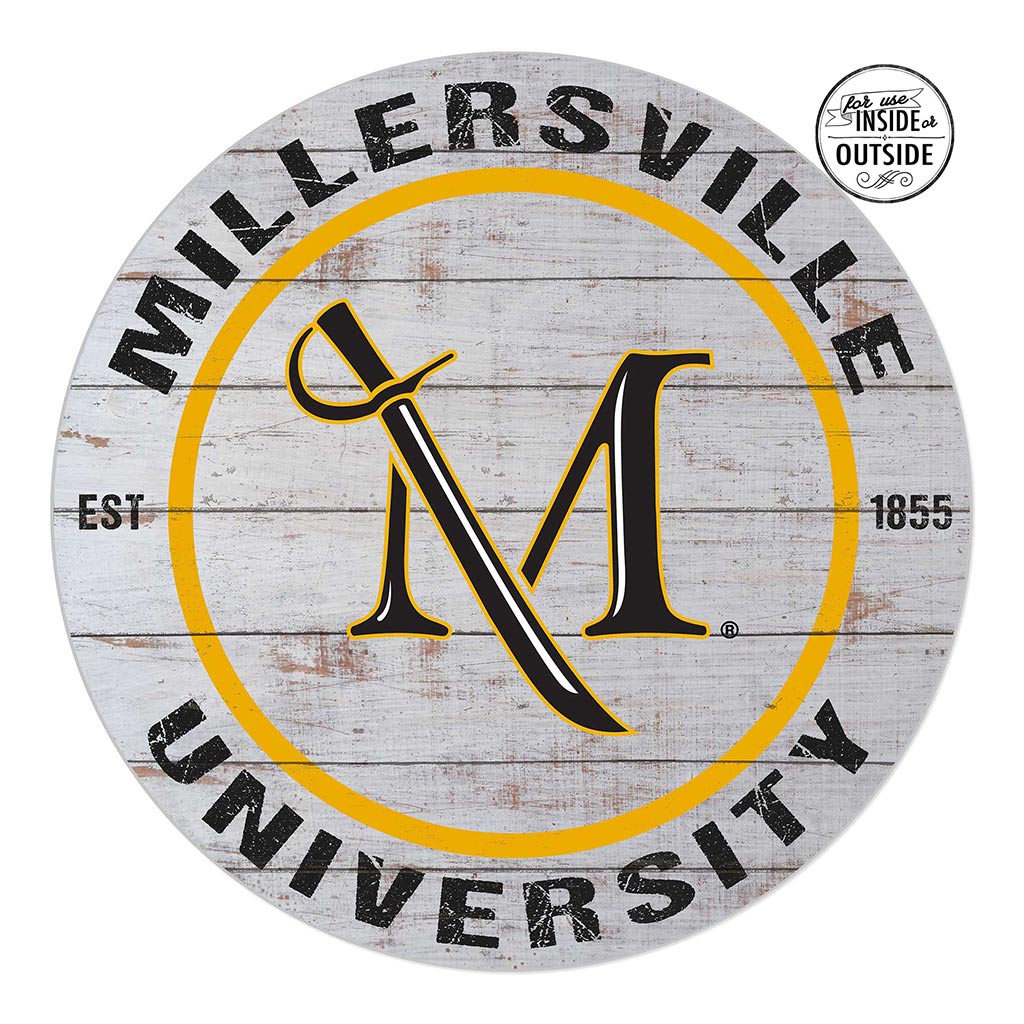 20x20 Indoor Outdoor Weathered Circle Millersville University Marauders