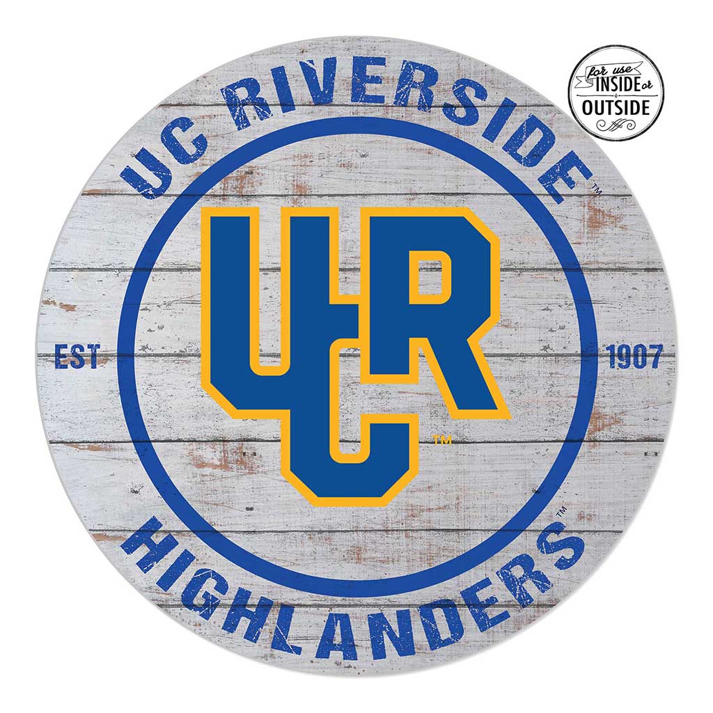 20x20 Indoor Outdoor Weathered Circle UC Riverside Highlanders