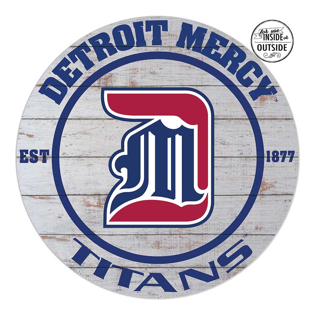 20x20 Indoor Outdoor Weathered Circle Detroit Mercy Titans