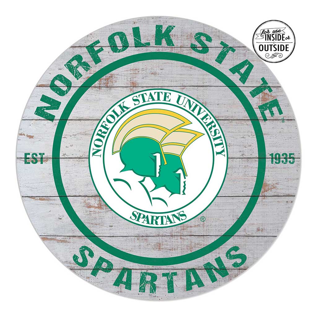 20x20 Indoor Outdoor Weathered Circle Norfolk State Spartans
