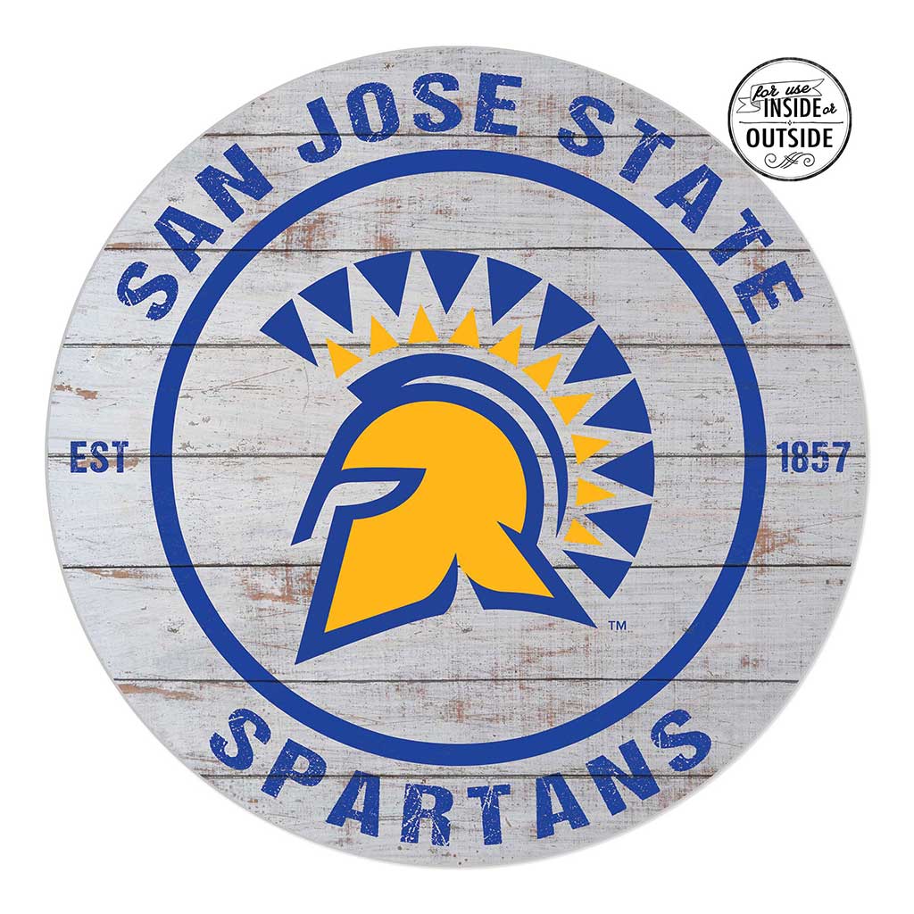 20x20 Indoor Outdoor Weathered Circle San Jose State Spartans