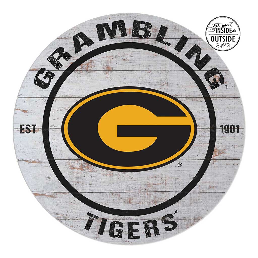 20x20 Indoor Outdoor Weathered Circle Grambling State Tigers