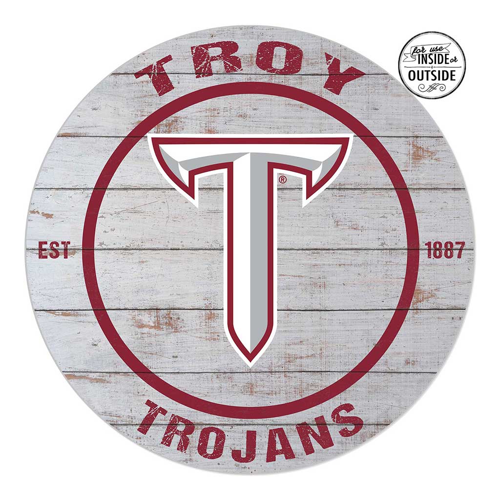 20x20 Indoor Outdoor Weathered Circle Troy Trojans
