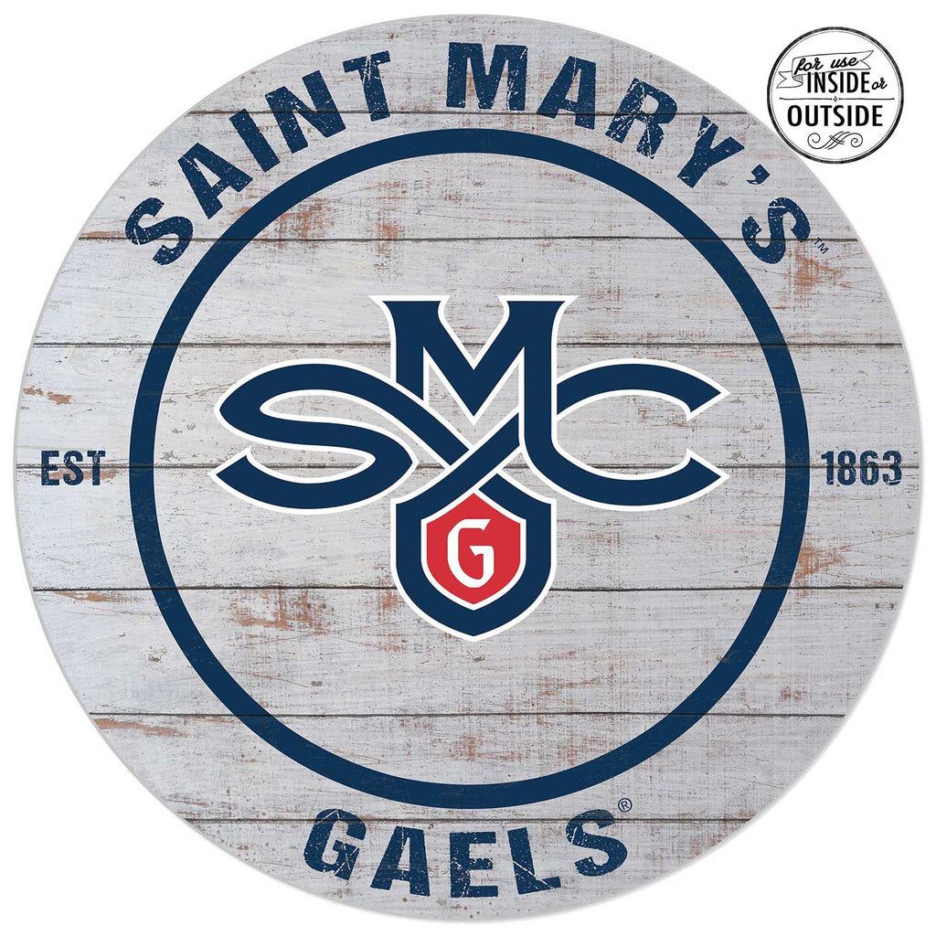 20x20 Indoor Outdoor Weathered Circle Saint Mary's College of California Gaels