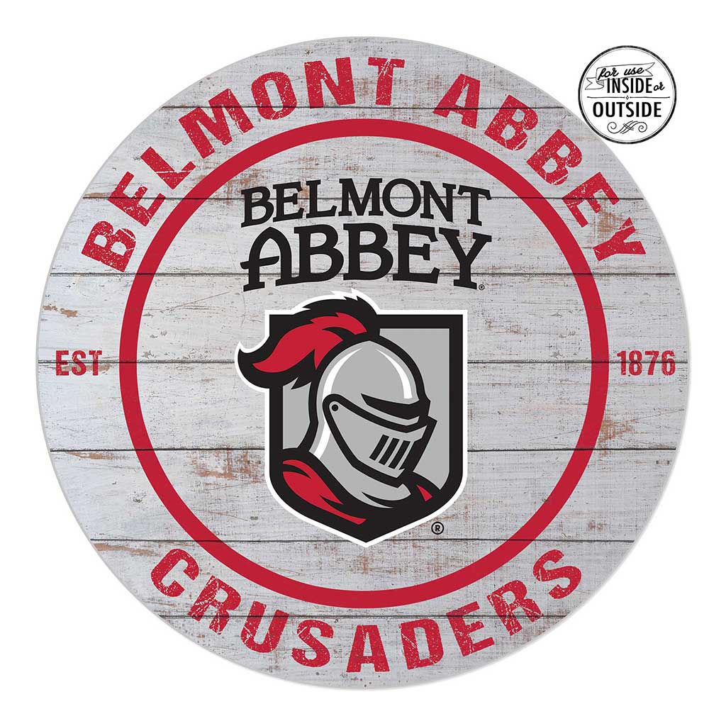 20x20 Indoor Outdoor Weathered Circle Belmont Abbey College CRUSADERS
