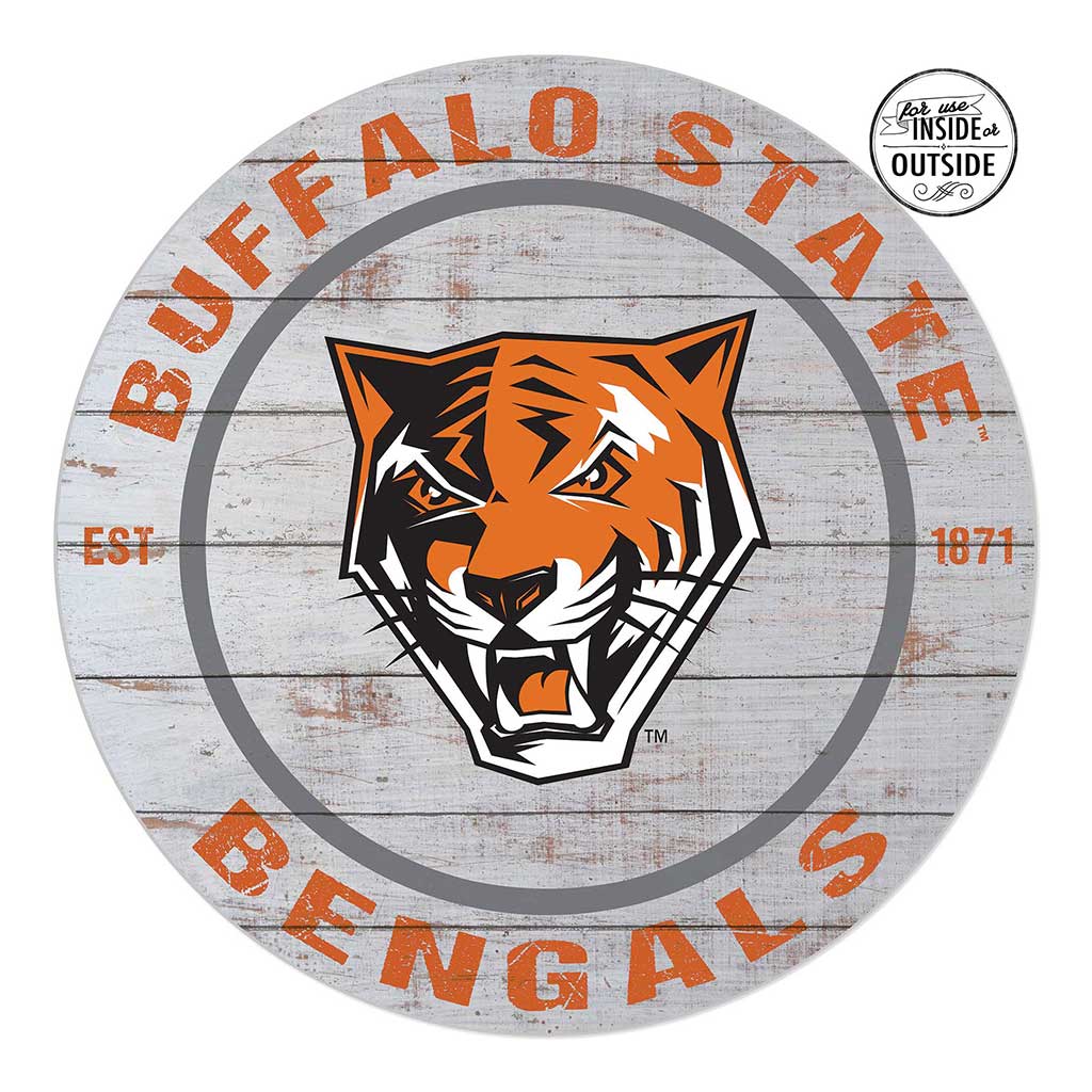 20x20 Indoor Outdoor Weathered Circle Buffalo State College Bengals