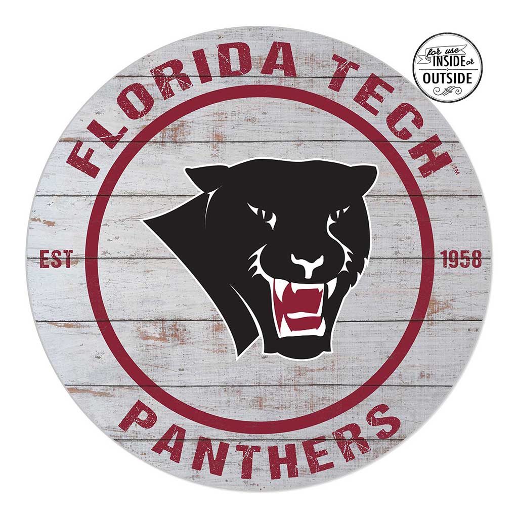 20x20 Indoor Outdoor Weathered Circle Florida Institute of Technology PANTHERS
