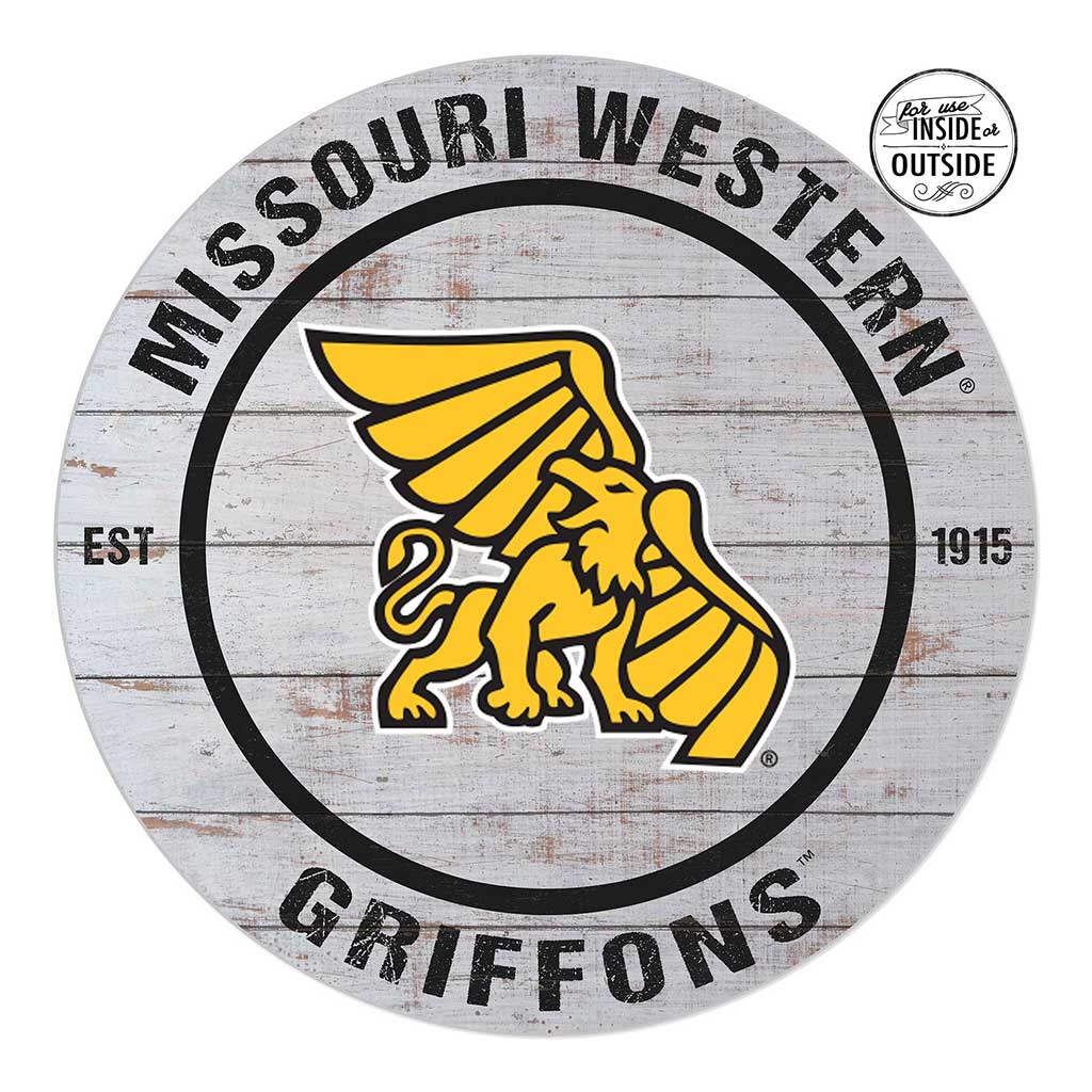 20x20 Indoor Outdoor Weathered Circle Missouri Western State University Griffons