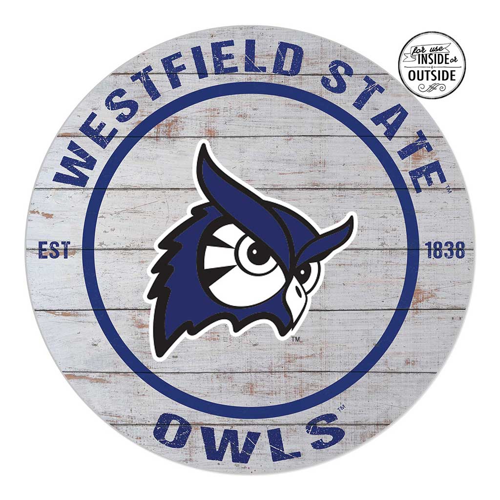 20x20 Indoor Outdoor Weathered Circle Westfield State University Owls
