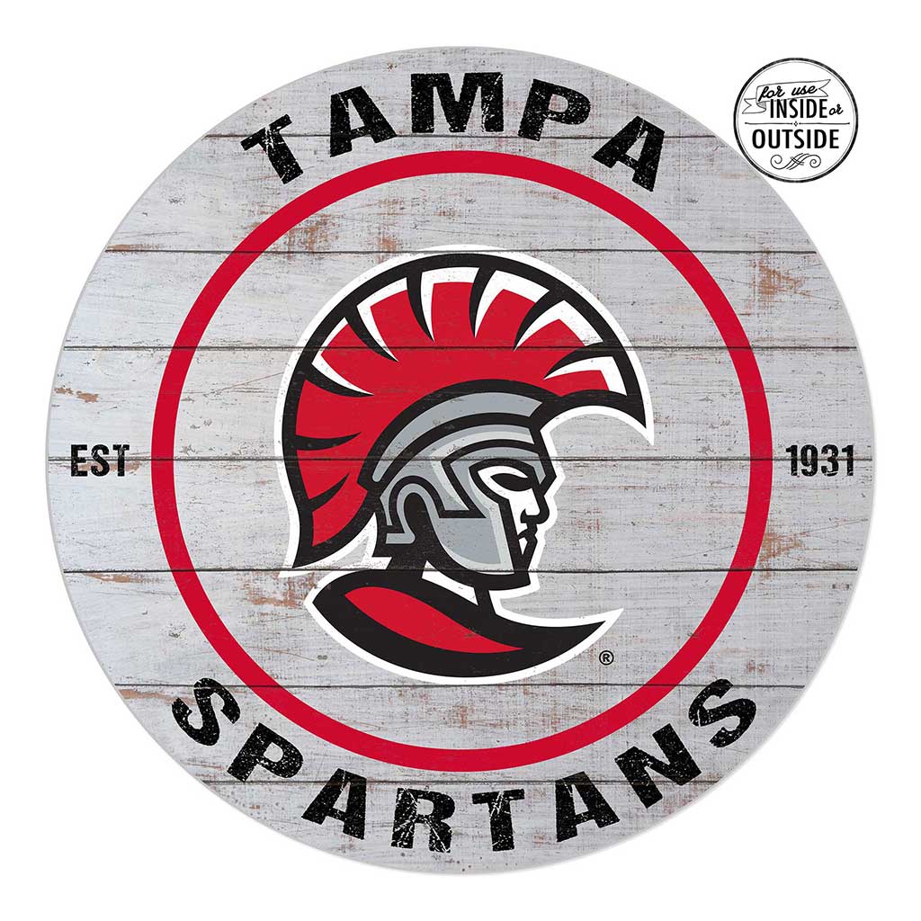 20x20 Indoor Outdoor Weathered Circle University of Tampa Spartans