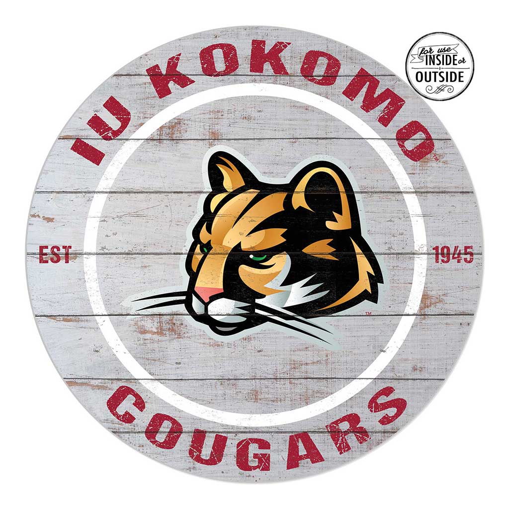 20x20 Indoor Outdoor Weathered Circle Indiana University Kokomo Cougars