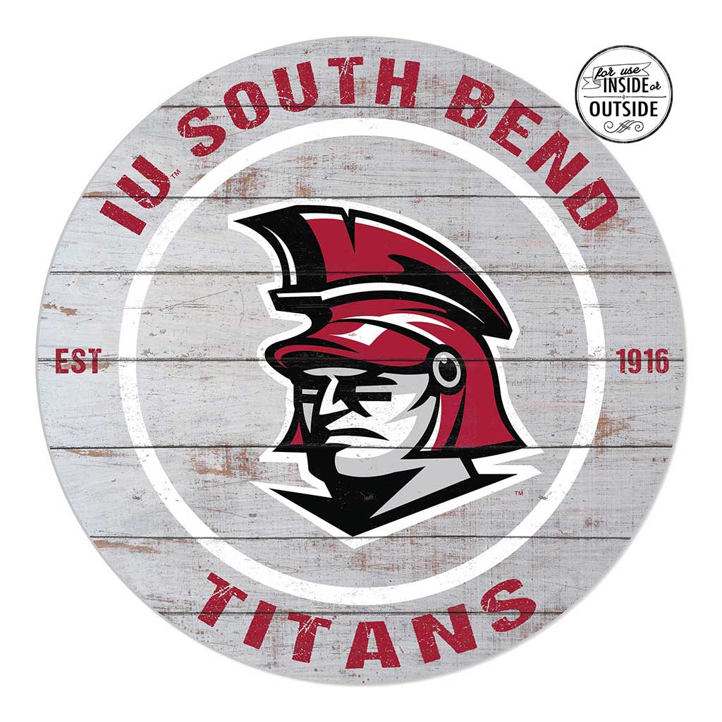 20x20 Indoor Outdoor Weathered Circle Indiana University South Bend Titans