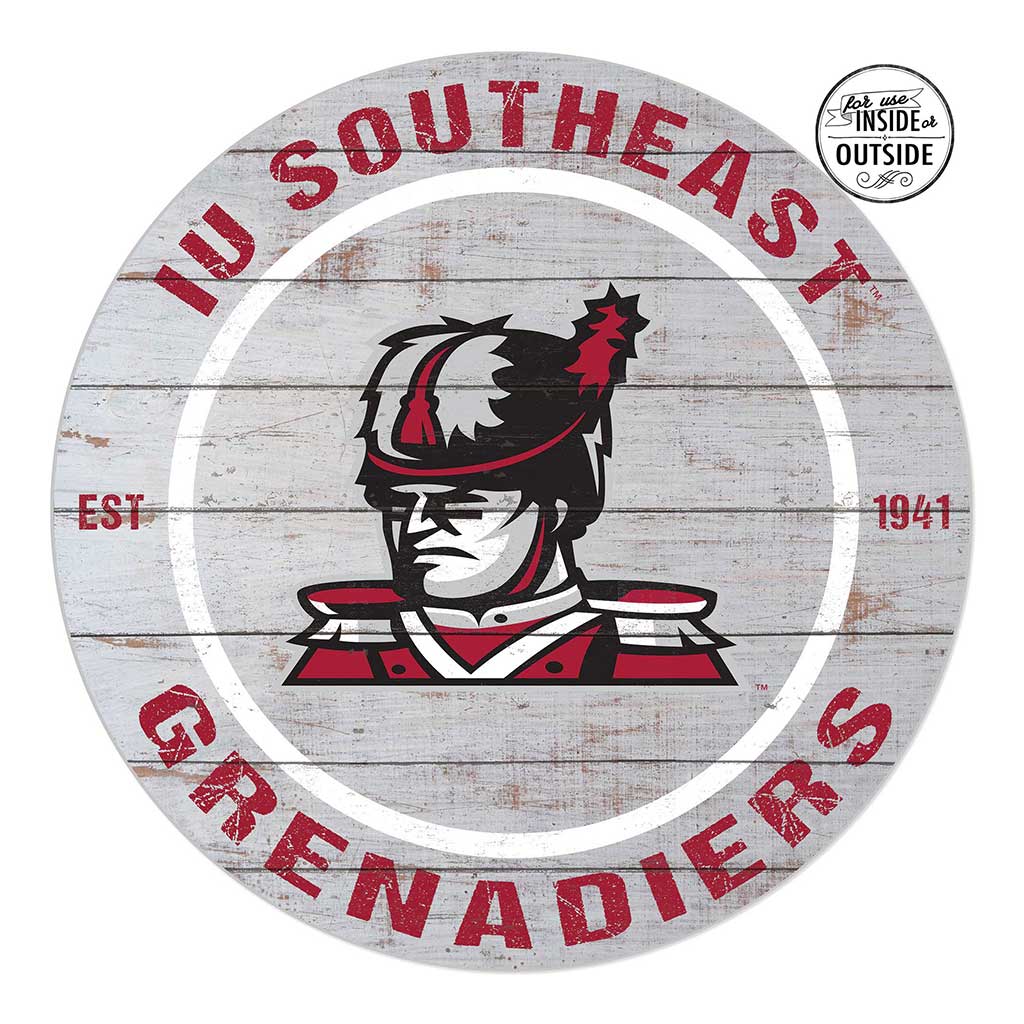 20x20 Indoor Outdoor Weathered Circle Indiana University Southeast Grenadiers