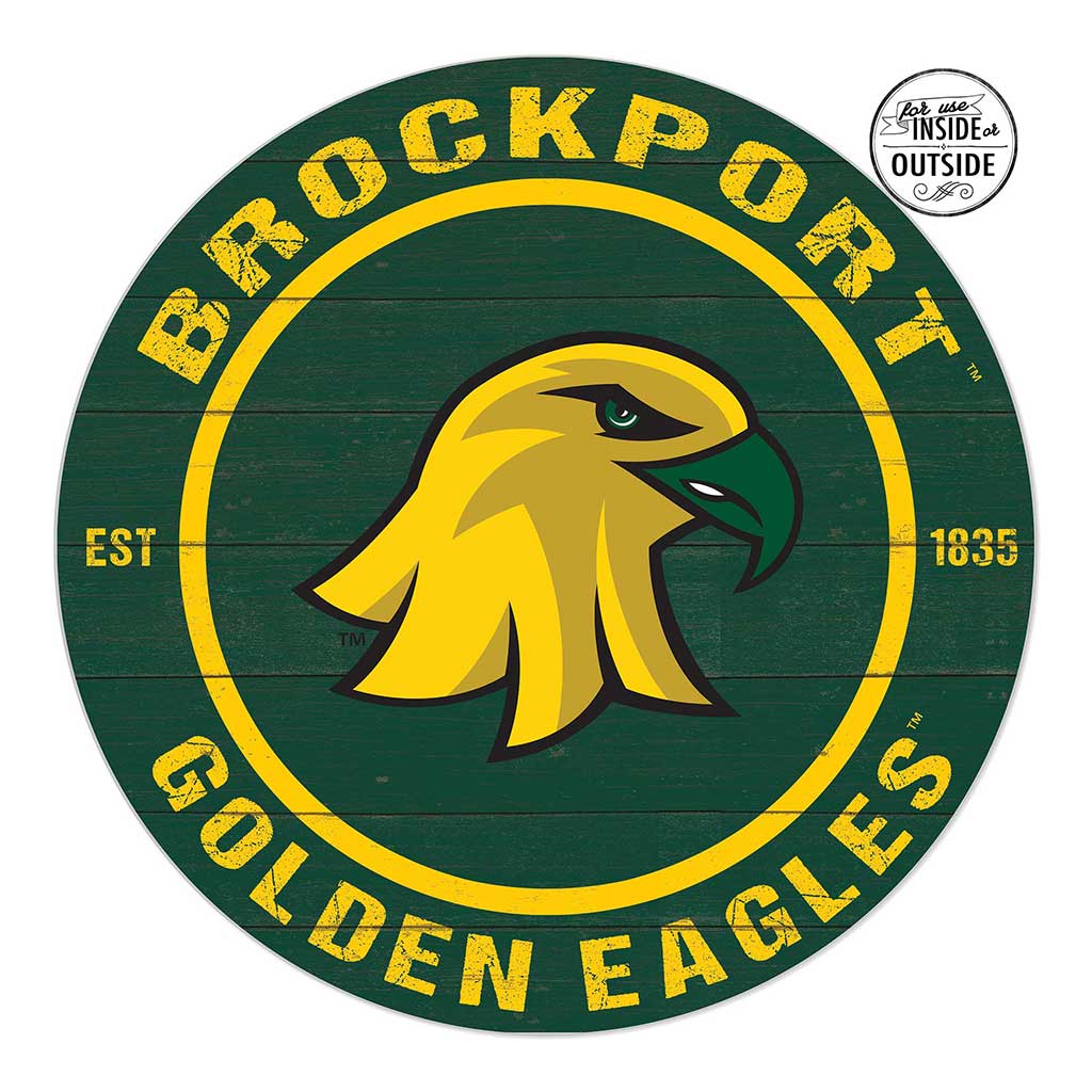 20x20 Indoor Outdoor Colored Circle College at SUNY Brockport Golden Eagles