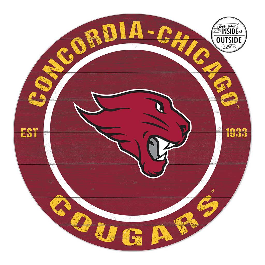20x20 Indoor Outdoor Colored Circle Concordia University - Chicago Cougars