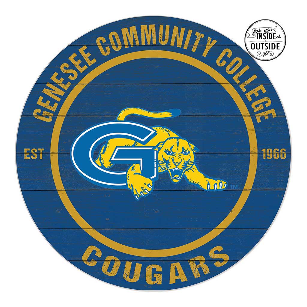 20x20 Indoor Outdoor Colored Circle Genessee Community College Cougars