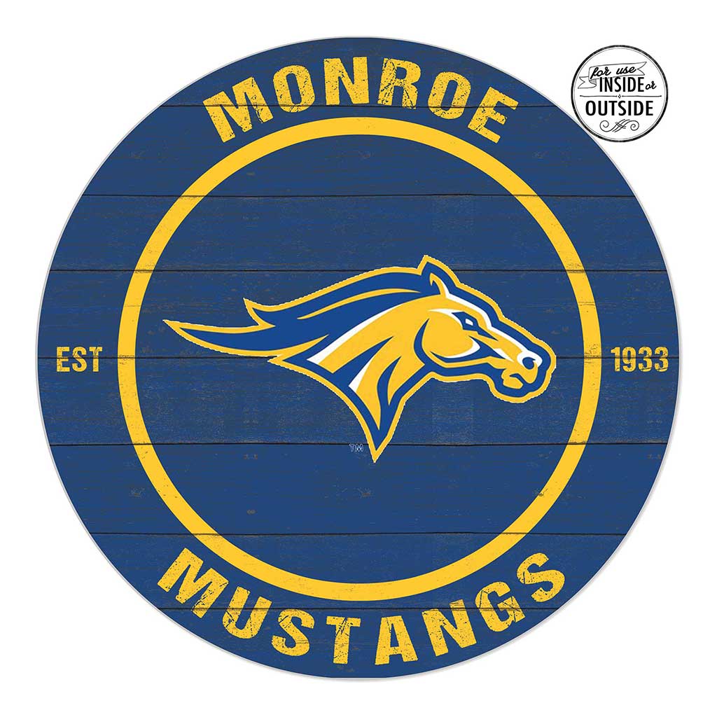 20x20 Indoor Outdoor Colored Circle Monroe College Mustangs