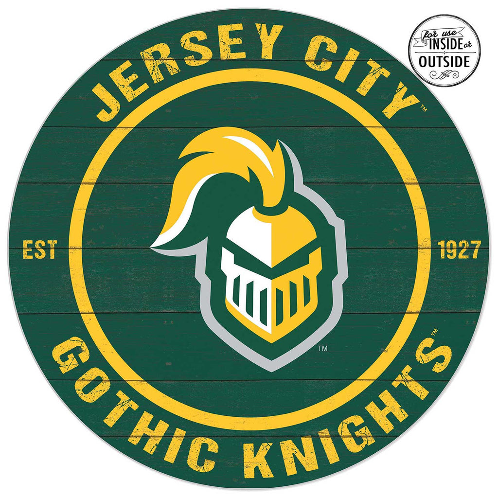 20x20 Indoor Outdoor Colored Circle New Jersey City University Gothic Knights
