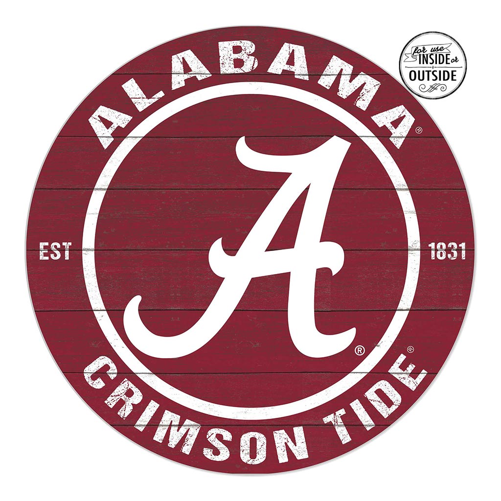 20x20 Indoor Outdoor Colored Circle Alabama Crimson Tide