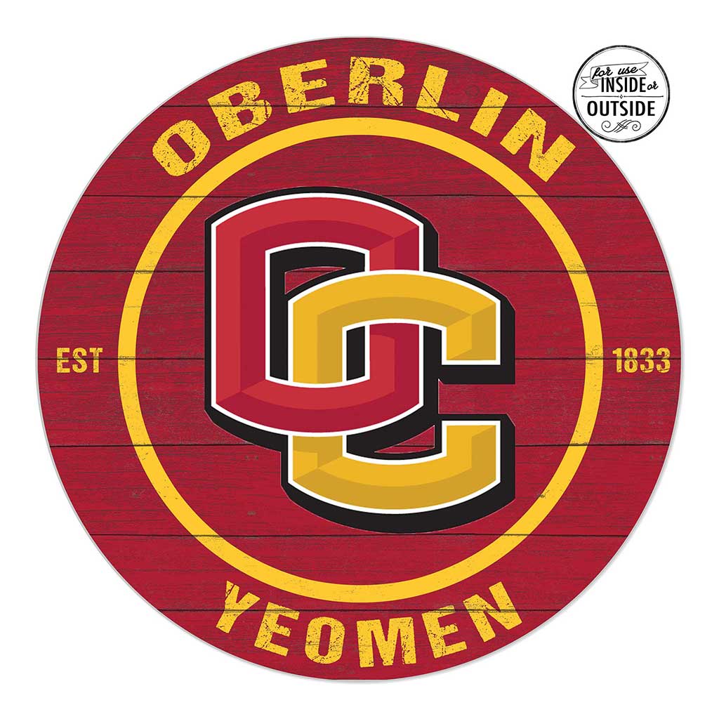 20x20 Indoor Outdoor Colored Circle Oberlin College Yeomen