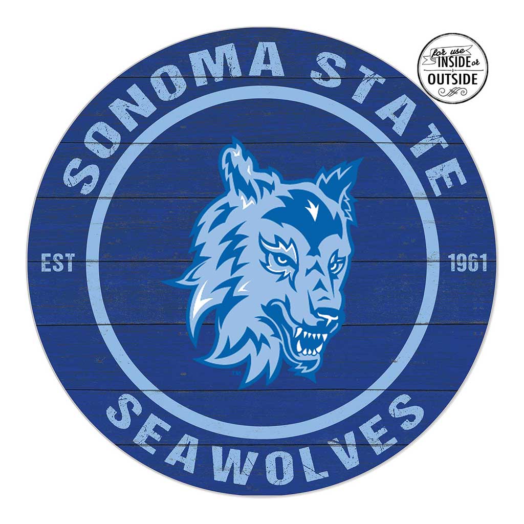 20x20 Indoor Outdoor Colored Circle Sonoma State University Seawolves