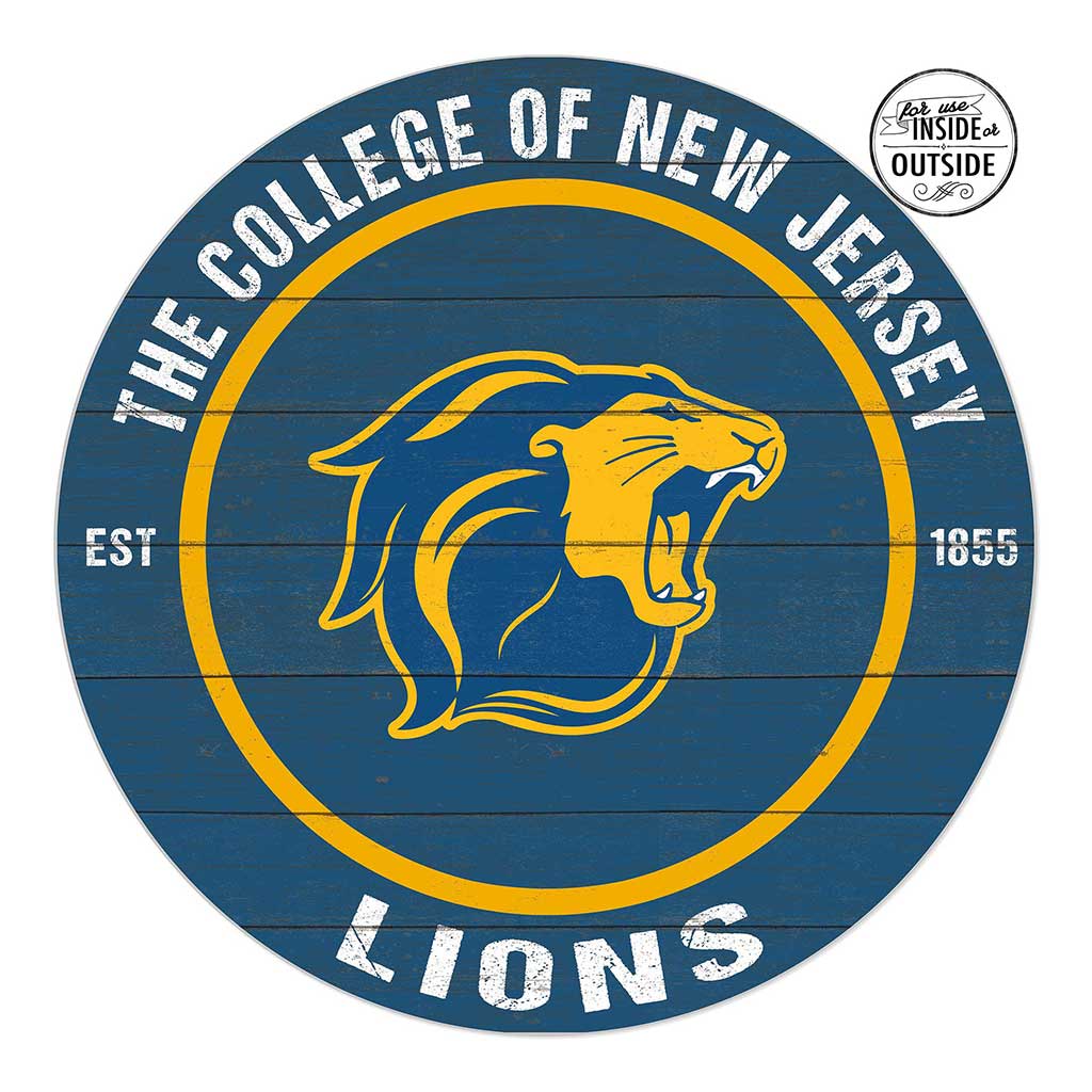 20x20 Indoor Outdoor Colored Circle The College of New Jersey Lions