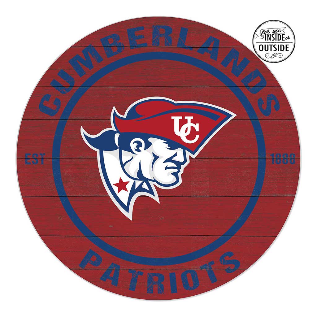 20x20 Indoor Outdoor Colored Circle University of the Cumberlands Patriots