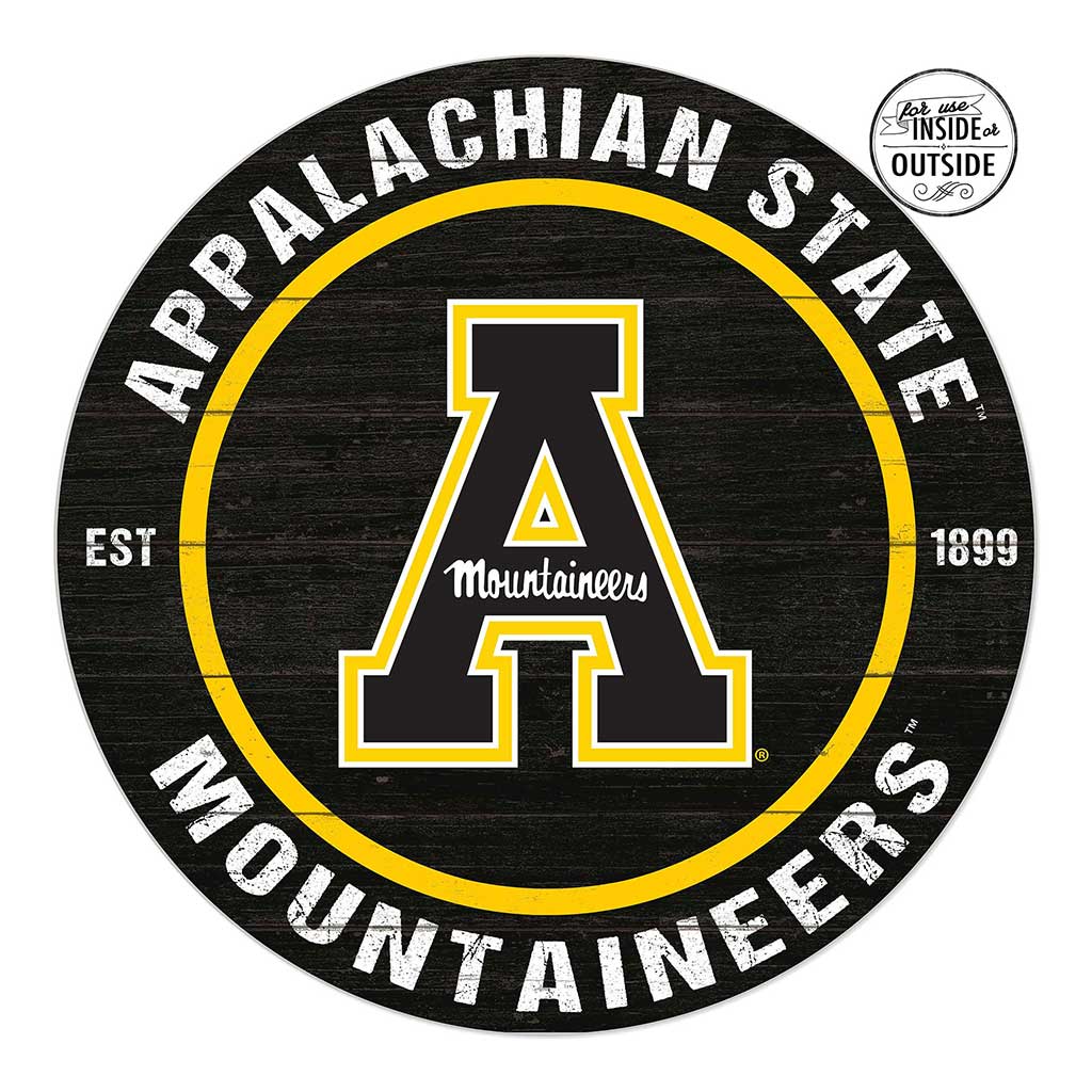 20x20 Indoor Outdoor Colored Circle Appalachian State Mountaineers